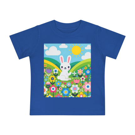 A Young Bunny’s Day Baby T-Shirt – Gentle Moments in Bloom