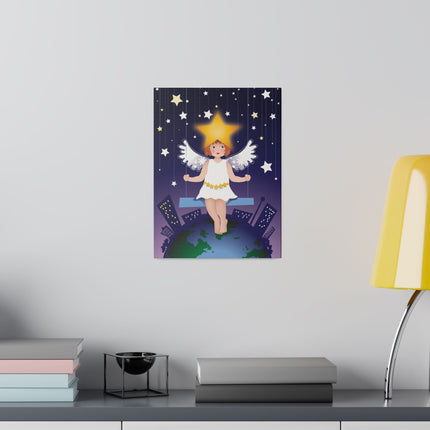 Celestial Magic – Angel on a Swing Under the Stars