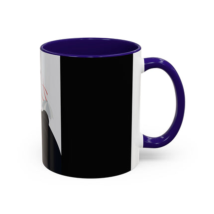 The Lady of Silver Umbrellas Colorful Mug (11oz, 15oz) – Art Deco Mystery, Elegant Fashion & Silver Dreamscape