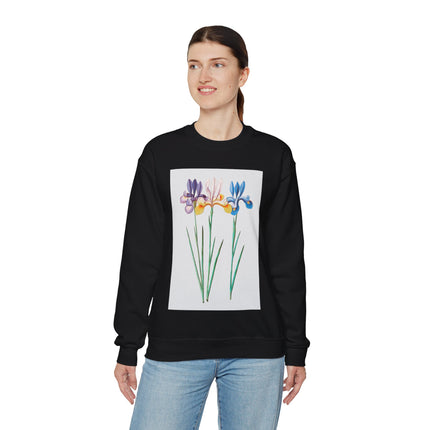 Blue Iris by Anselmus Boëtius de Boodt Heavy Blend™ Crewneck Sweatshirt
