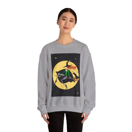 A Witch’s Moonlit Flight Unisex Heavy Blend™ Crewneck Sweatshirt