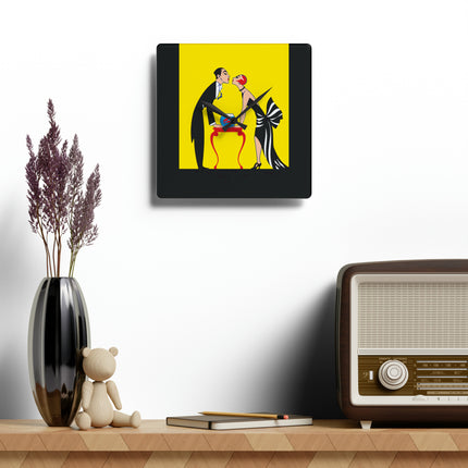 A Moment of Elegance Acrylic Wall Clock, Round and Square