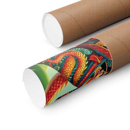 🐉🛹 Dragon Dance on Wheels Matte Vertical Poster – Adventure, Style & Dragon Spirit