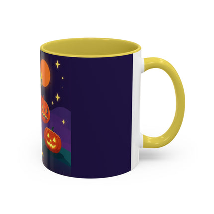 🎃🕯️ Moonlit Pumpkin Masquerade Colorful Mug – Whimsical Halloween Charm