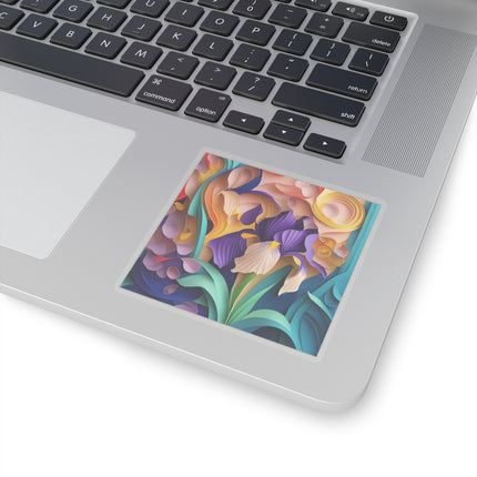 The Elegant Iris Flower Kiss-Cut Stickers (4 Sizes)