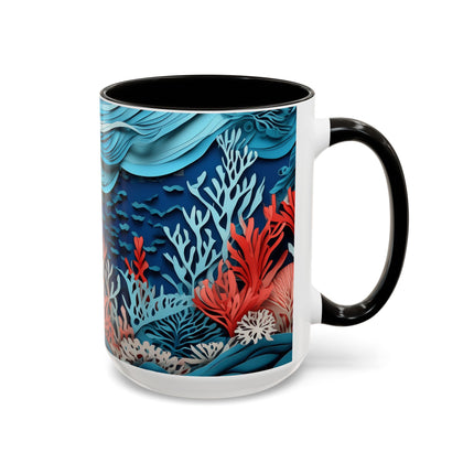 Enchanting Underwater Scene Colorful Mugs (11oz, 15oz)