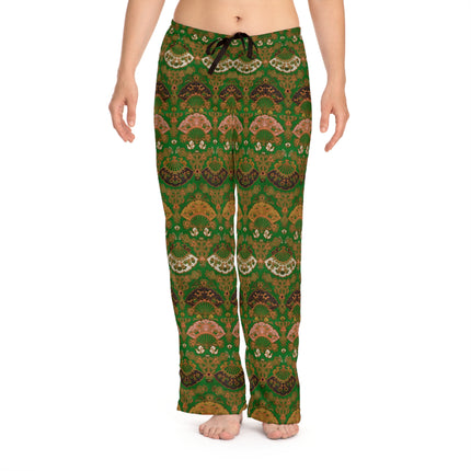 Japanese Fan Pattern by G.A. Audsley Women's Pajama Pants (AOP)