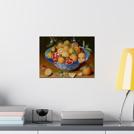 Still Life with Lemons, Oranges, and a Pomegranate by Jacob van Hulsdonck Matte Horizontal Posters