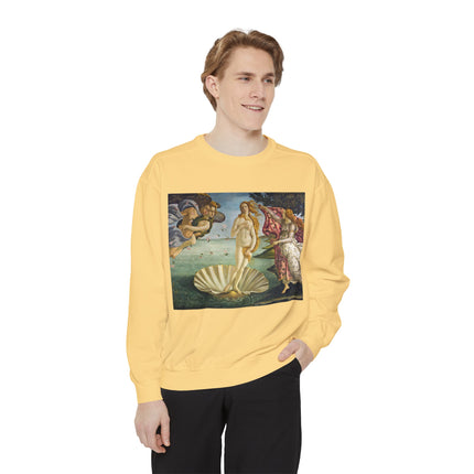 Birth of Venus by Sandro Botticelli Unisex Garment-Dyed Sweatshirt
