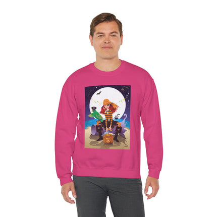Moonlit Pirate Halloween Unisex Heavy Blend™ Crewneck Sweatshirt