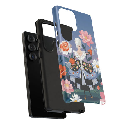 🌸🎀 The Grand Floral Promenade Phone Case – Art Deco Fashion Fantasy