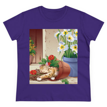Blooming Serenity Women's Midweight Cotton Tee