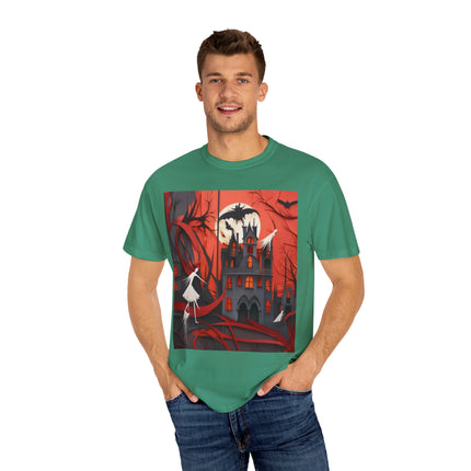 Halloween Night Scene Unisex Garment-Dyed T-shirt