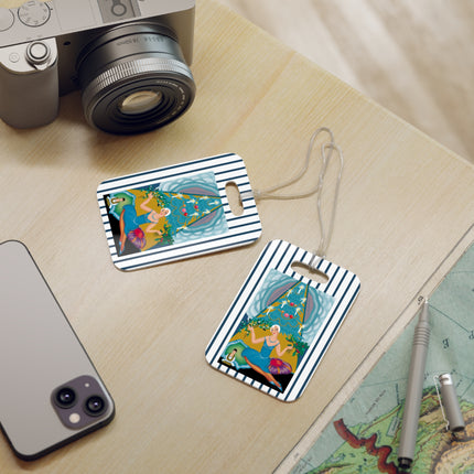 Art Deco Christmas Elegance Luggage Tag