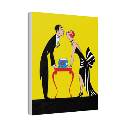Golden Embrace – A 1920s Art Deco Moment of Passion