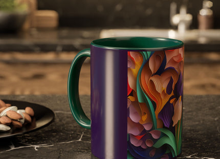 The Elegant Iris Flower Colorful Mugs (11oz, 15oz)
