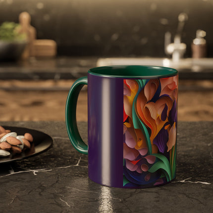 The Elegant Iris Flower Colorful Mugs (11oz, 15oz)