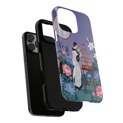 🌸🐦 The Lady Of The Garden Birdcage Phone Case – Art Deco Floral Elegance