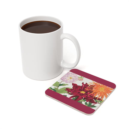 Dahlia by Tanigami Kônan Cork Back Coaster