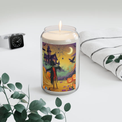 🌙🎃 The Scarecrow Of Haunted Hollow Scented Soy Candle – Whimsical Halloween Mystery