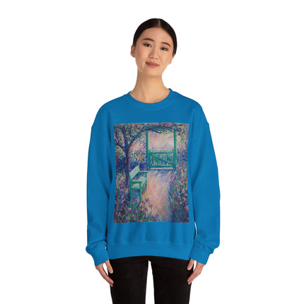 The Artist’s Garden (The Green Chair) by Theodore Earl Butler Heavy Blend™ Crewneck Sweatshirt