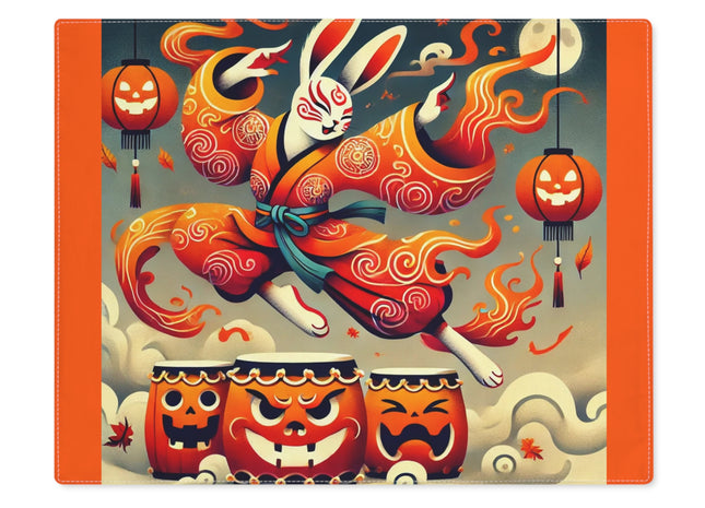 Jack-O’-Lantern Drums & The Kabuki Rabbit Placemat, 1pc