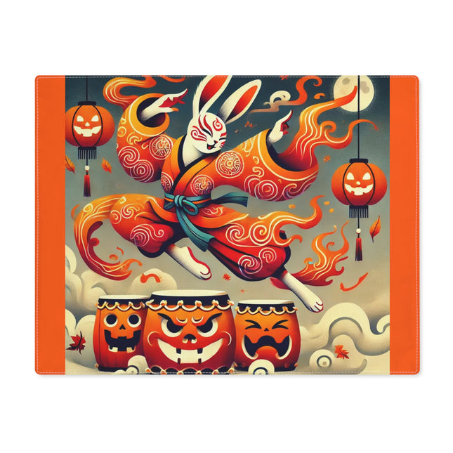 Jack-O’-Lantern Drums & The Kabuki Rabbit Placemat, 1pc