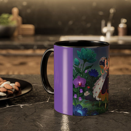 The Ladies Of The Moonlit Garden Colorful Mugs – Art Deco Floral Elegance