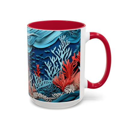 Enchanting Underwater Scene Colorful Mugs (11oz, 15oz)