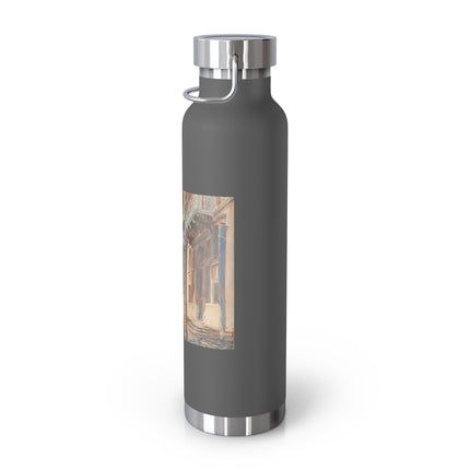 Gondola Moorings on the Grand Canal by John Singer Sargent Copper Vacuum Insulated Bottle, 22oz