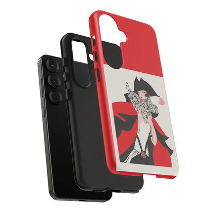 Crimson Masquerade Phone Case – Dramatic Grace & Bold Elegance