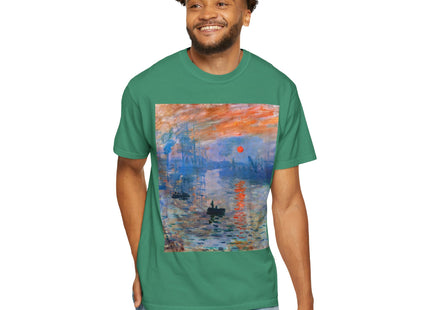 Sunrise by Claude Monet Unisex Garment-Dyed T-shirt