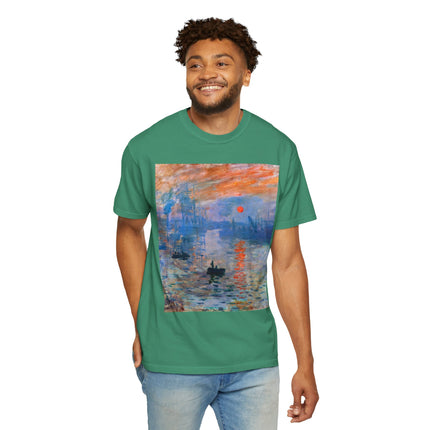 Sunrise by Claude Monet Unisex Garment-Dyed T-shirt