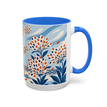 🌼🧡 The Polka Dot Wind Dancer Colorful Mug – Art Deco Fashion Whimsy