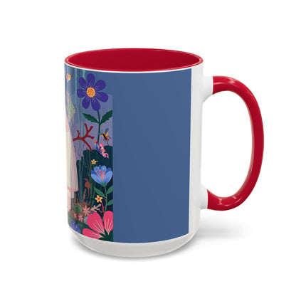 The Lady Of The Enchanted Aquarium Colorful Mugs – Art Deco Aquatic Elegance