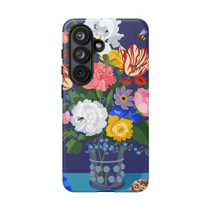 Midnight Floral Bouquet Phone Case – Vibrant Blooms & Enchanted Garden