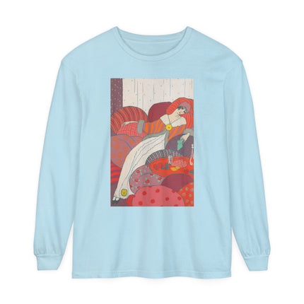 Les Coussins by Georges Lepape Garment-dyed Long Sleeve T-Shirt