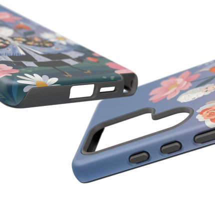 🌸🎀 The Grand Floral Promenade Phone Case – Art Deco Fashion Fantasy