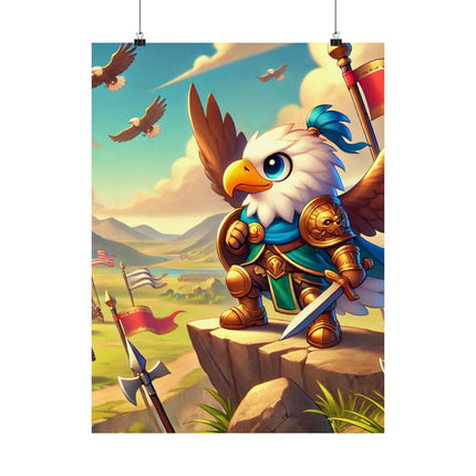 🦅⚔️ Watchful Guardian Matte Vertical Poster – Courage, Leadership & Noble Vigilance
