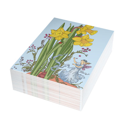 Daffodil Fairy Postcards (envelopes included) - Bundles of 10, 30, 50 Pieces