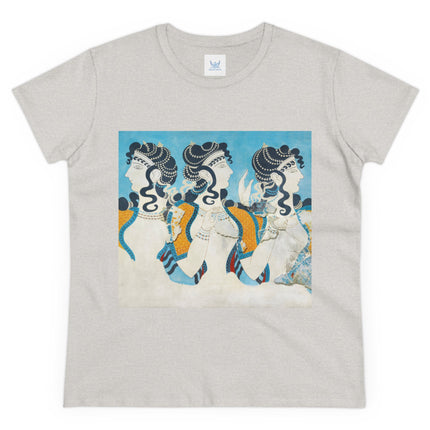 Reproduction of Ladies in Blue by Emile Gilliéron Women's Midweight Cotton Tee