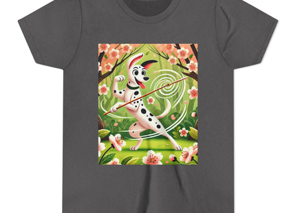 Dalmatian Dance in the Cherry Blossom Grove Youth Short Sleeve Tee