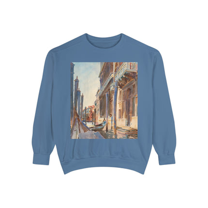 Gondola Moorings on the Grand Canal by John Singer Sargent Unisex Garment-Dyed Sweatshirt