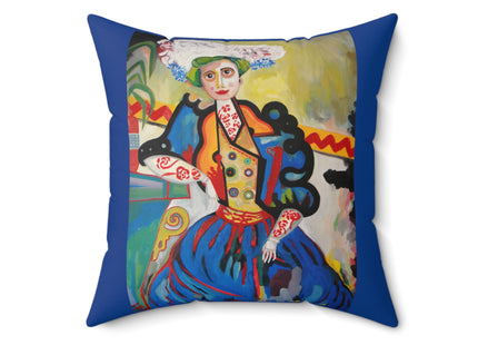 A Mulher by Amadeo de Souza-Carosa Spun Polyester Square Pillow