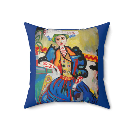 A Mulher by Amadeo de Souza-Carosa Spun Polyester Square Pillow