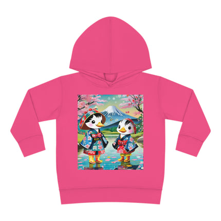 Rainy Day Ducks Toddler Pullover Fleece Hoodie