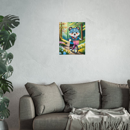 Furry Cyclist Fine Art Posters