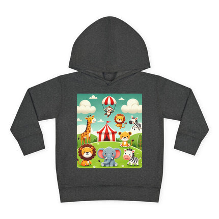 Whimsical Circus Friends Toddler Pullover Fleece Hoodie