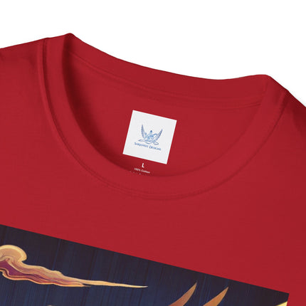 Flame-Winged Horse at Sunset Softstyle T-Shirt