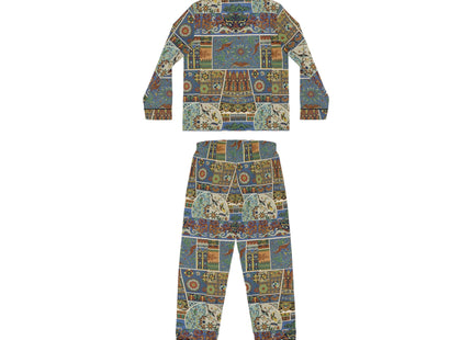 Chinois et Japonais by Auguste Racinet Women's Satin Pajamas (AOP)